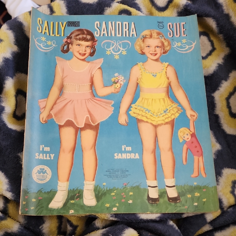 Sally Sandra Sue Vintage Paper Dolls 1950-1955 Uncut Vintage Paper Dolls